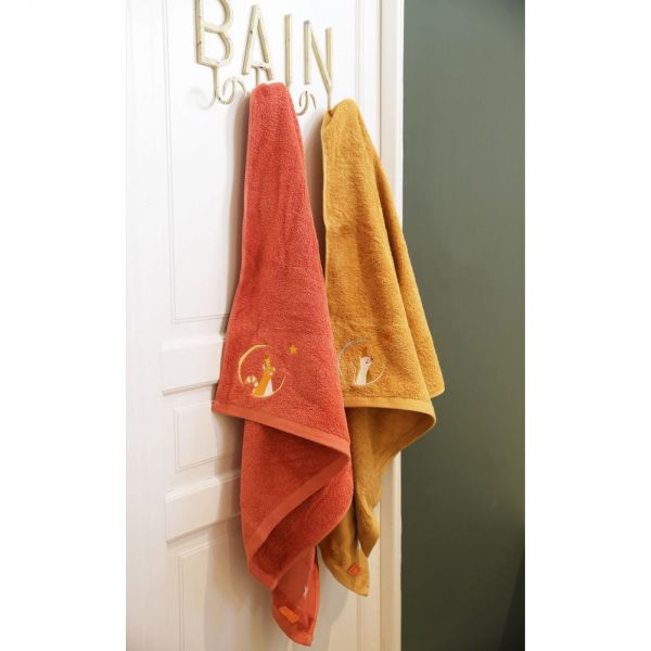 Serviette de bain 100x100 cm Chat caramel personnalisable