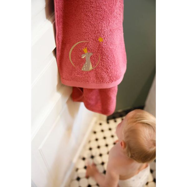 Serviette 70 x 140 Faon Fraise