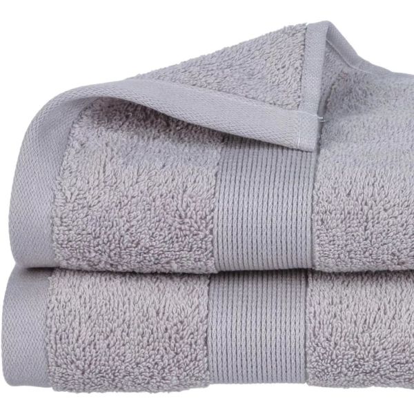 Serviette de bain coton 50 x 90 cm - Gris taupe