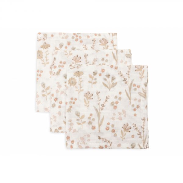 Lot de 3 langes en coton 31 x 31 cm Bloomy