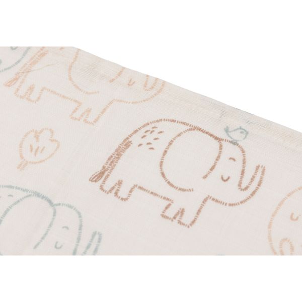 Lot de 3 langes en coton 31 x 31 cm Elephant Tales