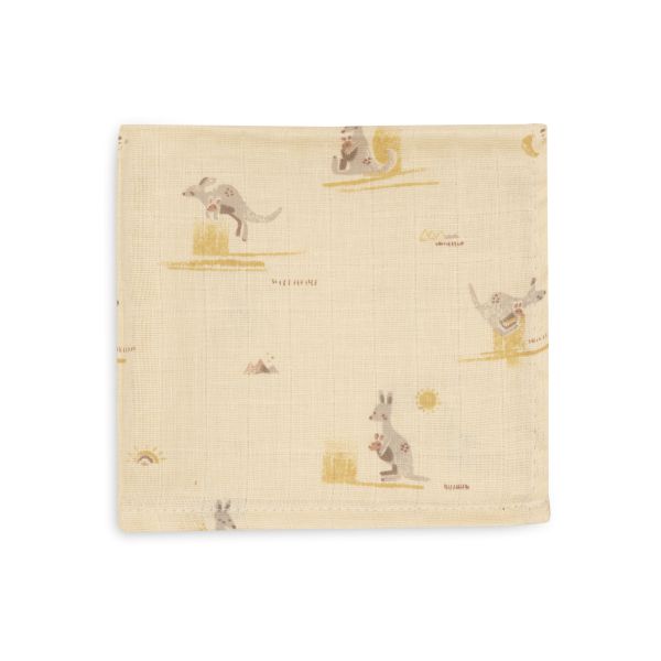 Lot de 3 langes en coton 31 x 31 cm Kangaroots