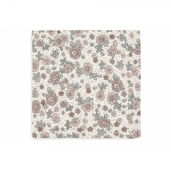 Lot de 3 langes gaze de coton Retro Flowers 31cm x 31cm