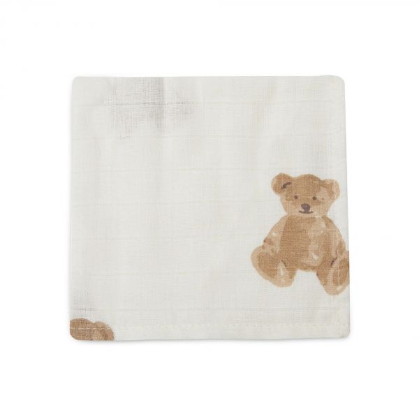 Lot de 3 langes en coton 31 x 31 cm Teddy Bear