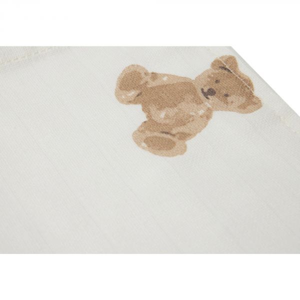 Lot de 3 langes gaze de coton Teddy Bear 31cm x 31cm