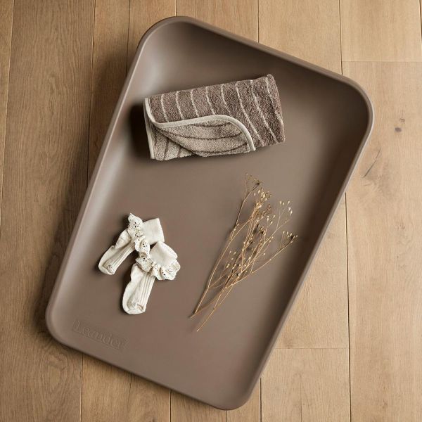 Serviette MATTY design Woodland. Mocca
