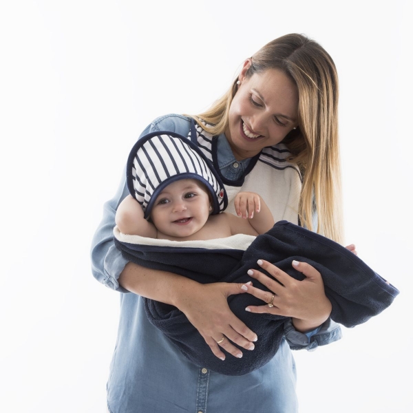 Serviette de bain papillon Blue Stripes