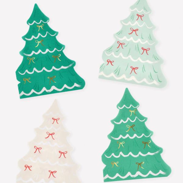 Lot de 16 serviettes - Arbres à nœuds
