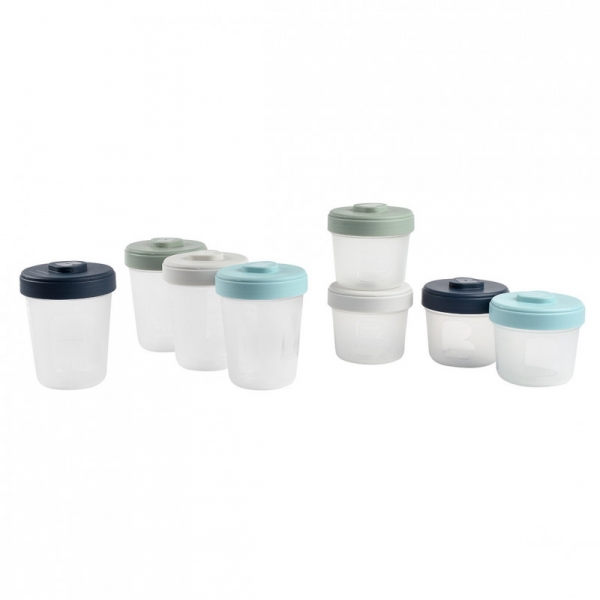 Lot de 8 pots de conservation (150 et 250ml)