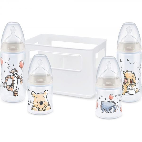 Lot de 4 biberons FC+ Température Control avec casier Winnie