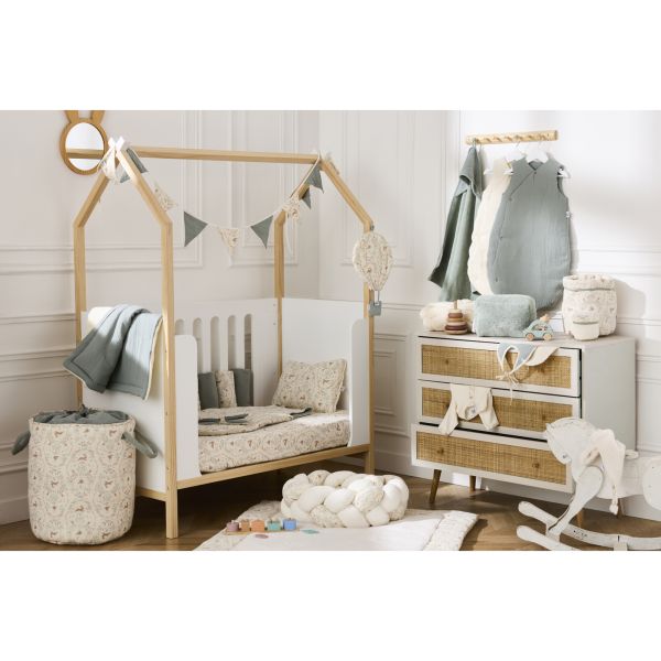 Lot de 2 corbeilles de rangement - Jardin enchanté