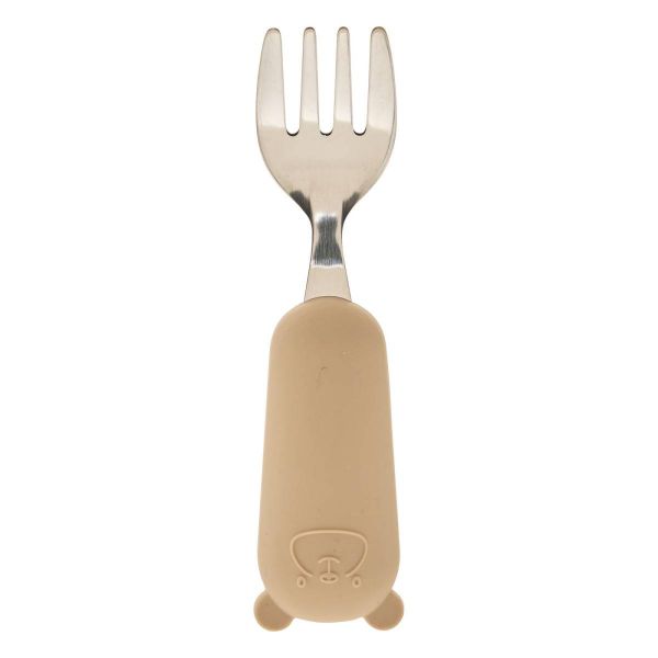 Set de couverts enfant beige cuillère et fourchette