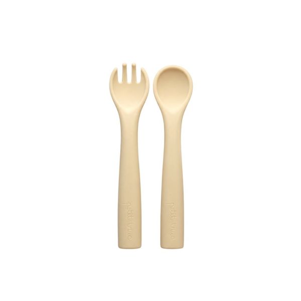 Set de 2 couverts Petit Croc Vanille