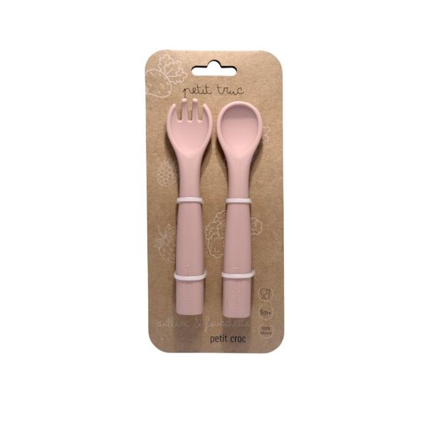 Set de 2 couverts Petit Croc Litchi