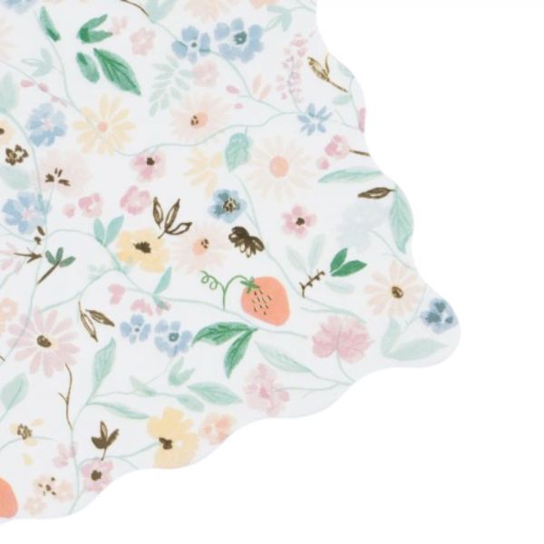 Lot de 16 grandes serviettes Floral