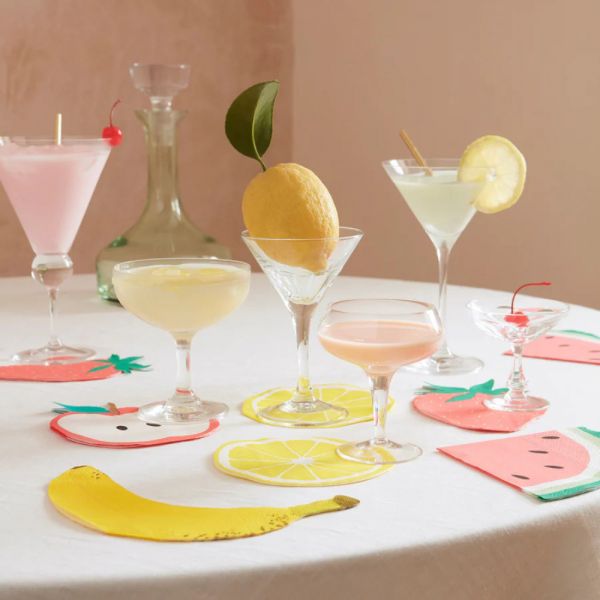 Lot de 16 serviettes Banane
