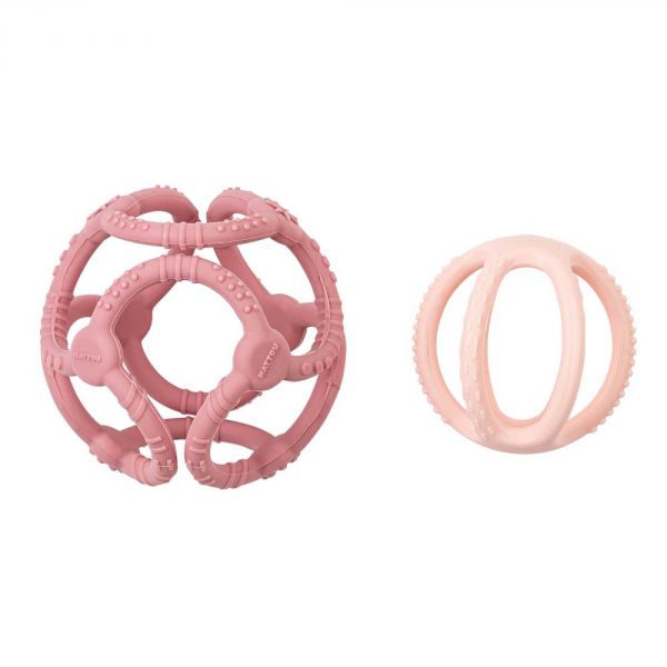 Set de 2 balles en Silicone vieux rose