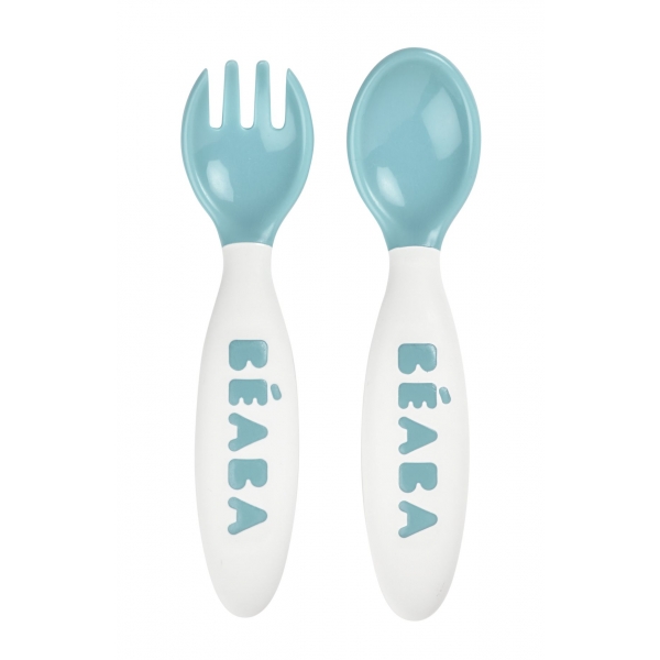 Set de 2 couverts bébé ergo 2ème âge blue