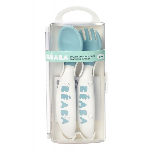 Set de 2 couverts bébé ergo 2ème âge blue