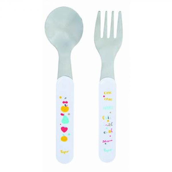 Set de 2 couverts inox Mini Chef