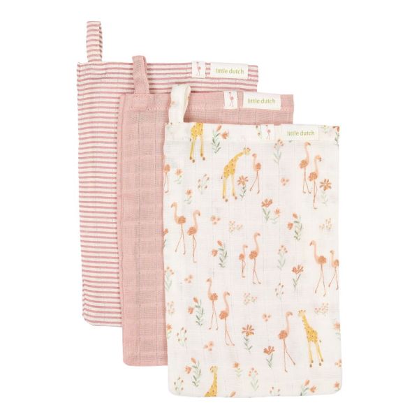 Set de 3 gants de toilette - Blooming Safari