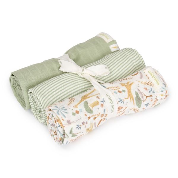 Set de 3 langes - Safari Wonders -  70 x 70 cm