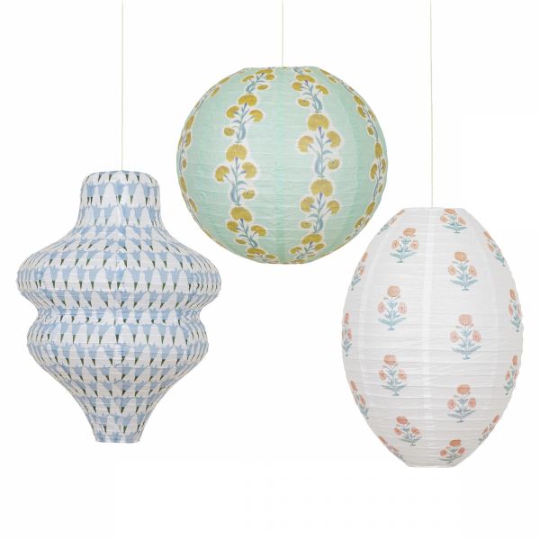 Lot de 3 lanternes en papier Molly Mahon