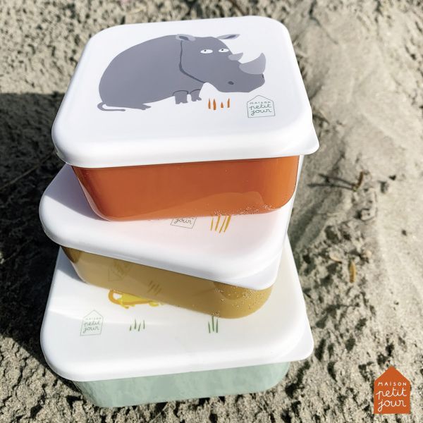 Set de 3 lunch box La savane