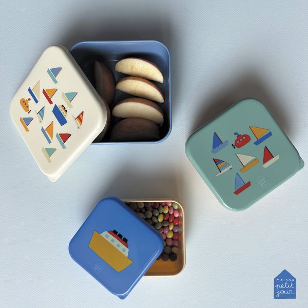 Set de 3 lunch box Les Bateaux