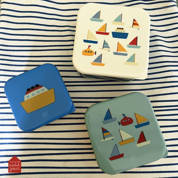 Set de 3 lunch box Les Bateaux