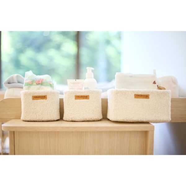 Lot de 3 paniers de rangement à suspendre Teddy Off White