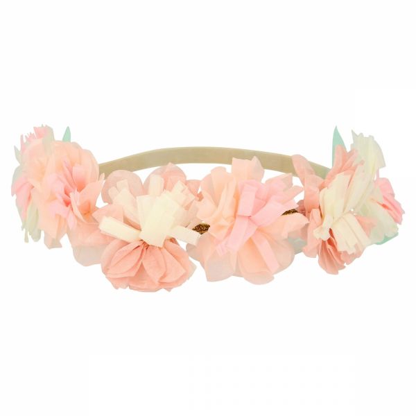 Lot de 6 bandeaux couronnes de fleurs roses