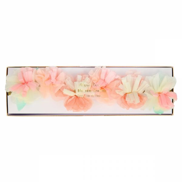 Lot de 6 bandeaux couronnes de fleurs roses