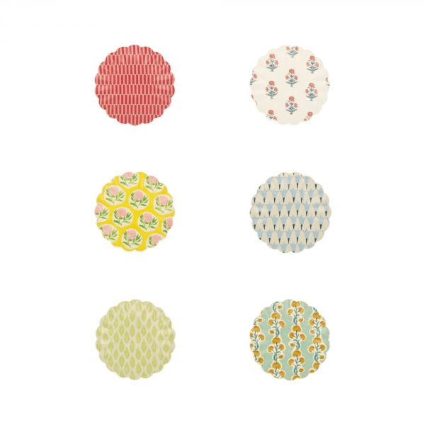 Lot de 6 petites assiettes réutilisables Molly Mahon
