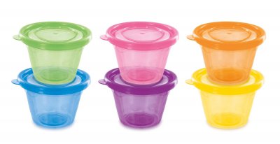 Lot de 6 petits pots avec couvercles