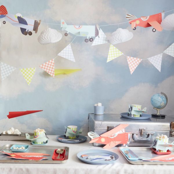 Lot de 8 gobelets Avion