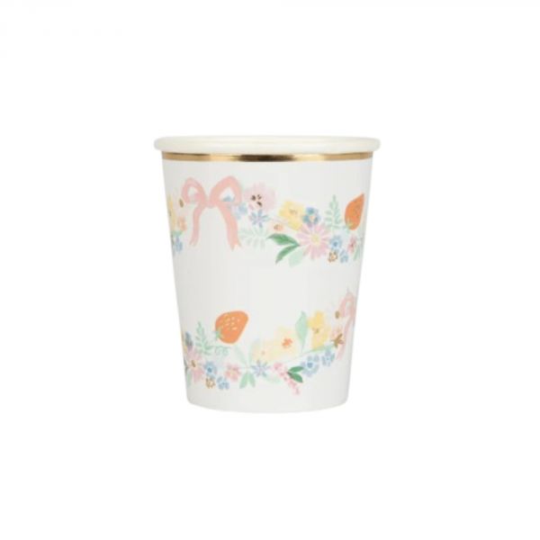 Lot de 8 gobelets Floral