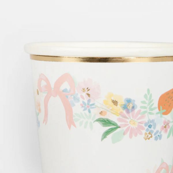 Lot de 8 gobelets Floral