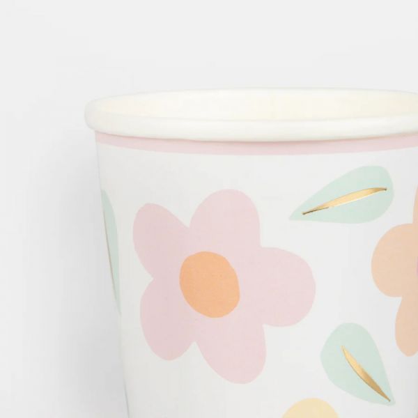 Lot de 8 gobelets Happy Flowers