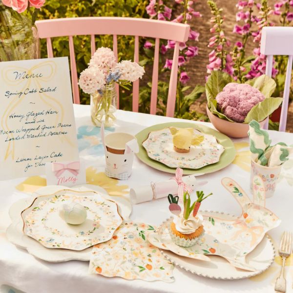 Lot de 8 grandes assiettes Floral