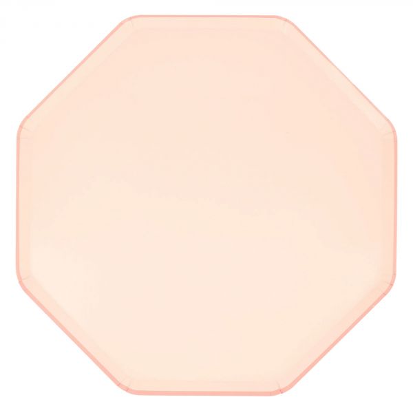 Lot de 8 grandes assiettes Rose chausson de ballet