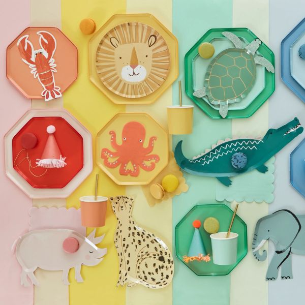 Lot de 8 grandes assiettes Rose chausson de ballet