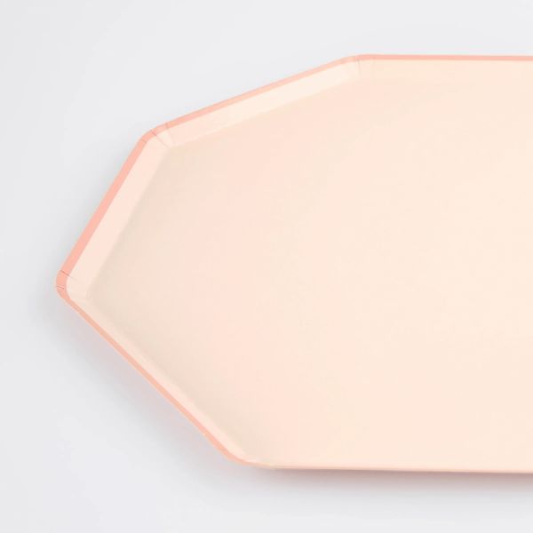Lot de 8 grandes assiettes Rose chausson de ballet