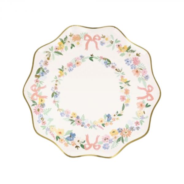 Lot de 8 petites assiettes Floral