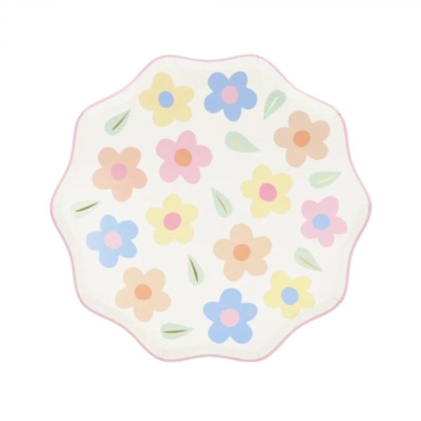 Lot de 8 petites assiettes Happy Flowers