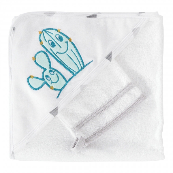 Set de bain bébé Cactus vert d'eau