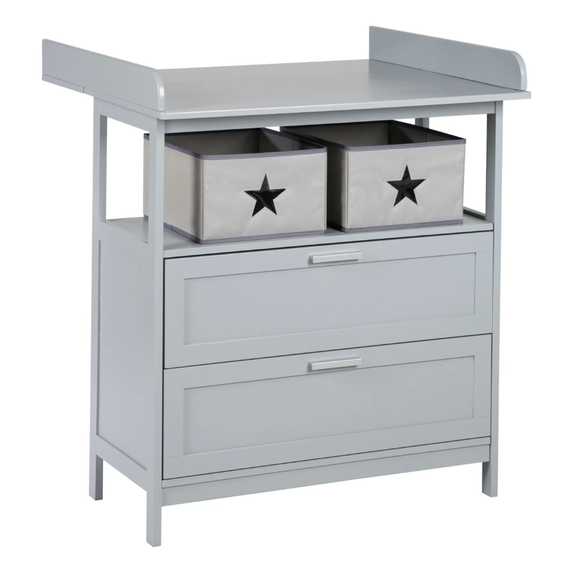 Chambre bébé duo Hamburg - Lit bébé 60x120 + Commode à langer - Taup –  roba