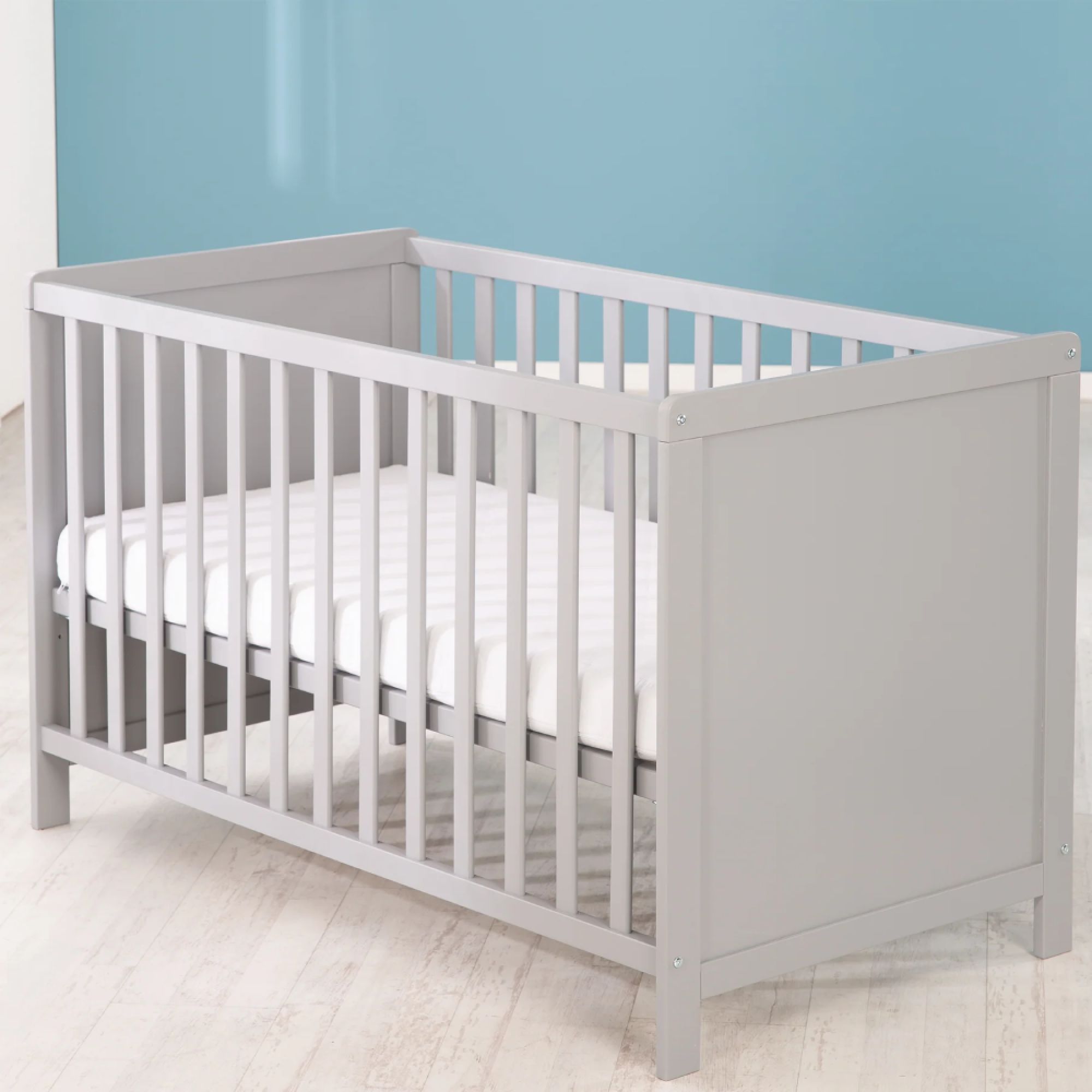 Chambre bébé duo Hamburg - Lit bébé 60x120 + Commode à langer - Blan –  roba