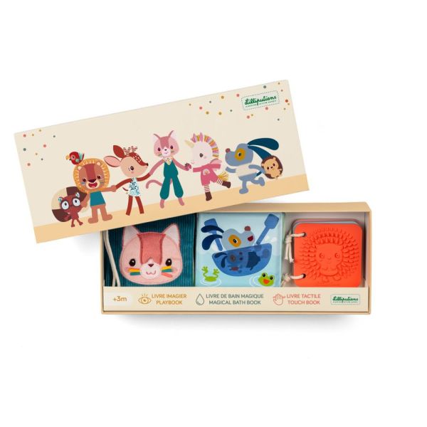 Set de 3 livres sensoriels pour bébé Jardin
