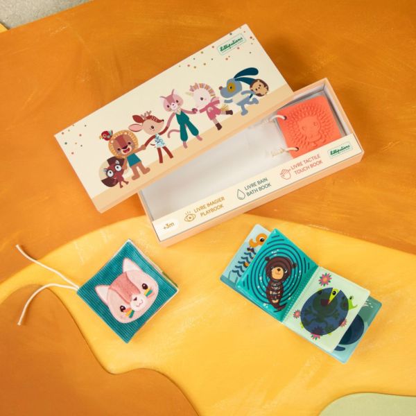 Set de 3 livres sensoriels pour bébé Jardin